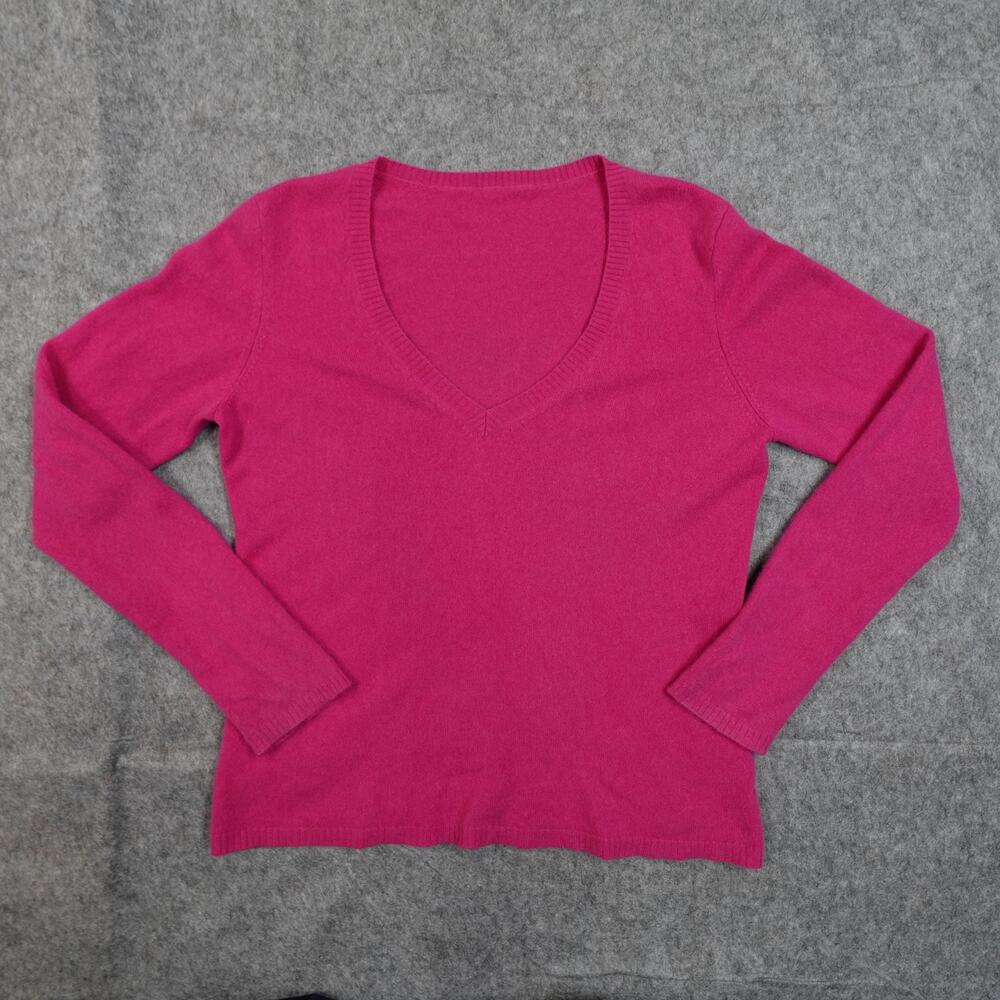 Nordstrom Sweater Womens Small/Medium? Cashmere V-Neck Luxe Luxury Pink Soft